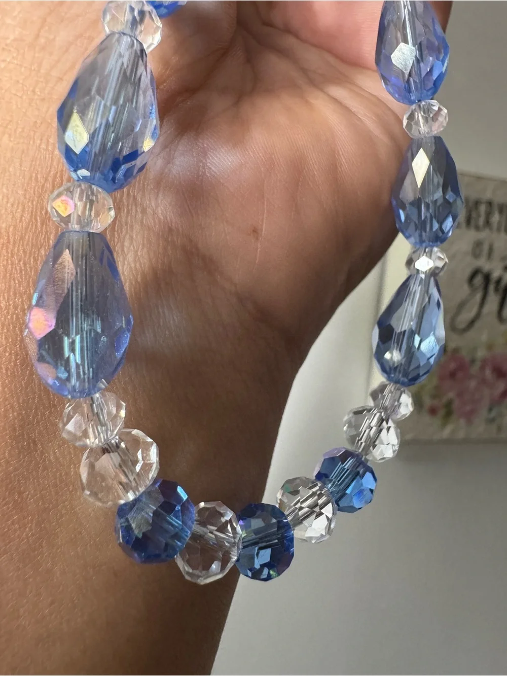 Bling Bling Crystal and Blue Phone/Key/Bag Chain #P1077